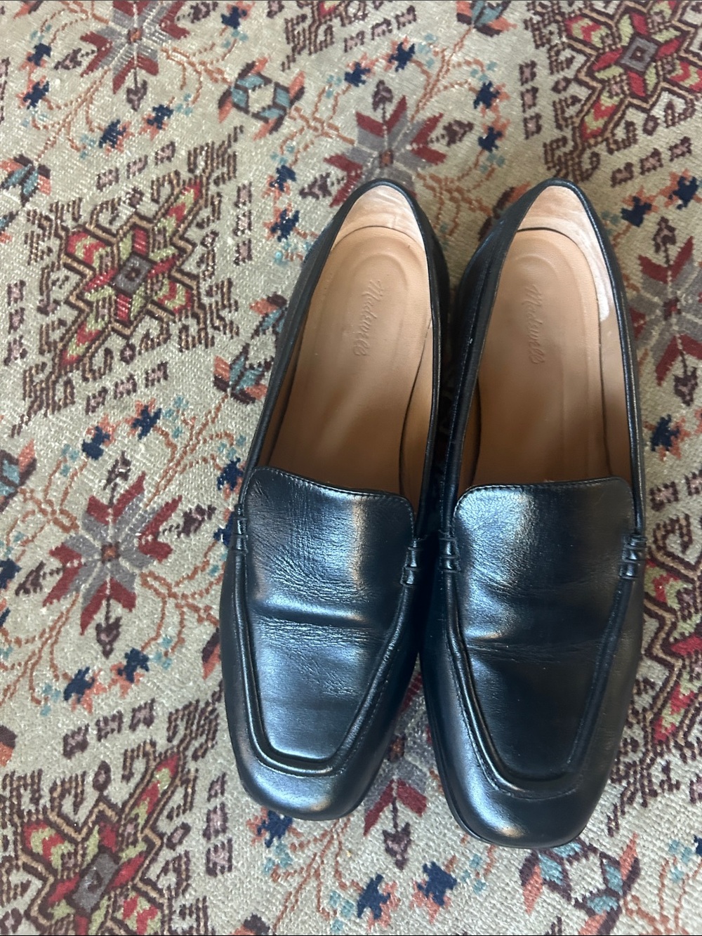 Madewell Black Leather Loafers Size 9.5